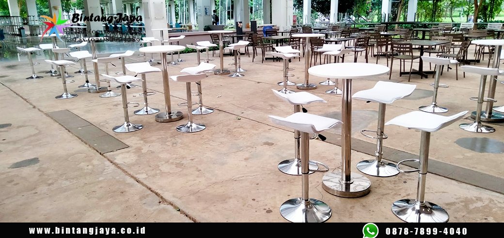 Sewa meja barstool Putih Luxury Menteng Jakarta