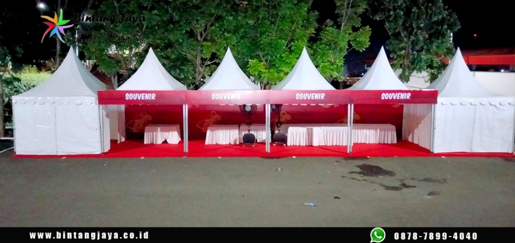 Sewa tenda kerucut event bazar meriah tahun baru 2023