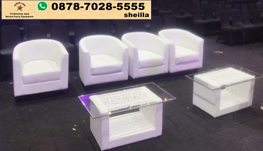 Sewa kursi sofa oval untuk tamu VIP Jakarta