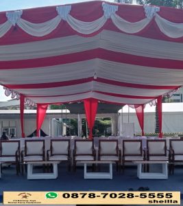 Sewa Flooring Dan Tenda Dekorasi Kain Serut Merah Putih Bandung